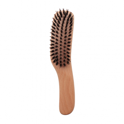 木製豬鬃雙針彎型梳〈大〉|Wooden hairbrush