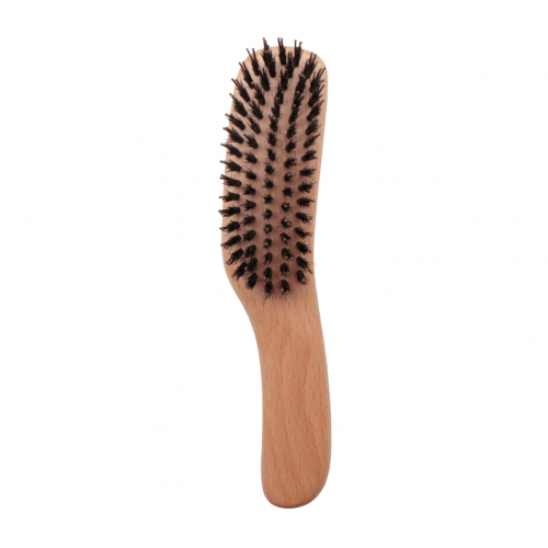 木製豬鬃雙針彎型梳〈大〉｜Wooden hairbrush