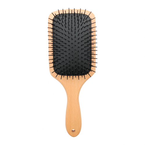 木製大板氣墊梳〈尖尾附孔〉｜Wooden hairbrush