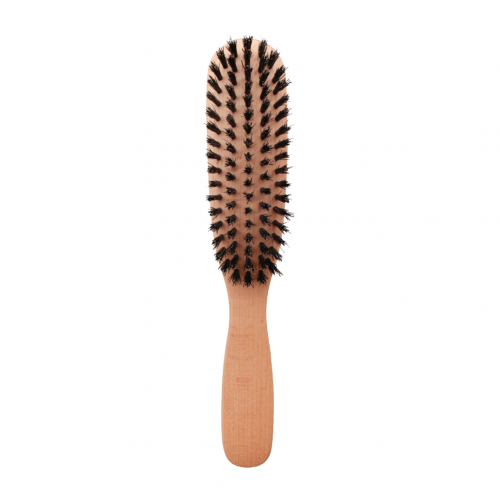 木製豬鬃毛圓型梳｜Wooden hairbrush